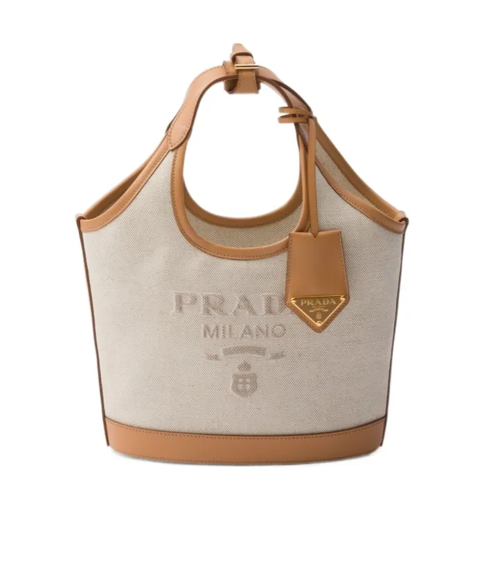 Prada Logo Print Mini Bucket Bag