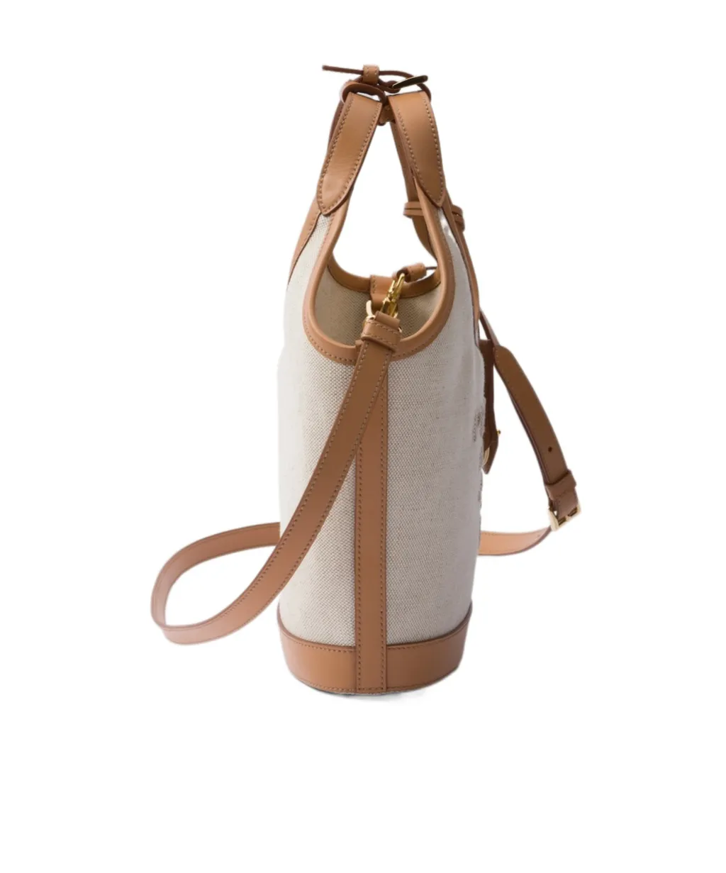 Prada Logo Print Mini Bucket Bag