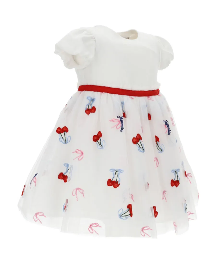 Cherry-Print Short-Sleeve Dress