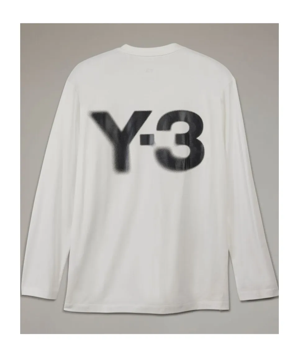 Y-3 Logo Printed Long Sleeved T-Shirt