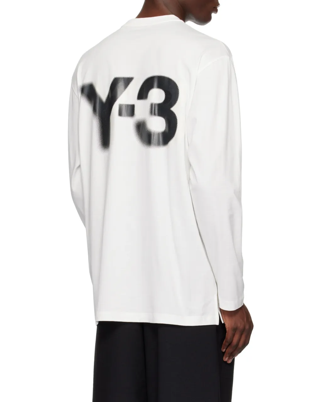 Y-3 Logo Printed Long Sleeved T-Shirt