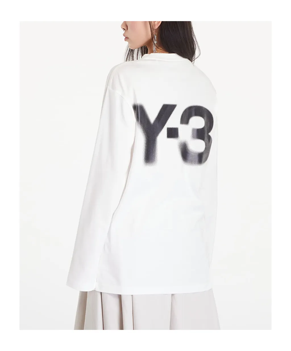 Y-3 Logo Printed Long Sleeved T-Shirt
