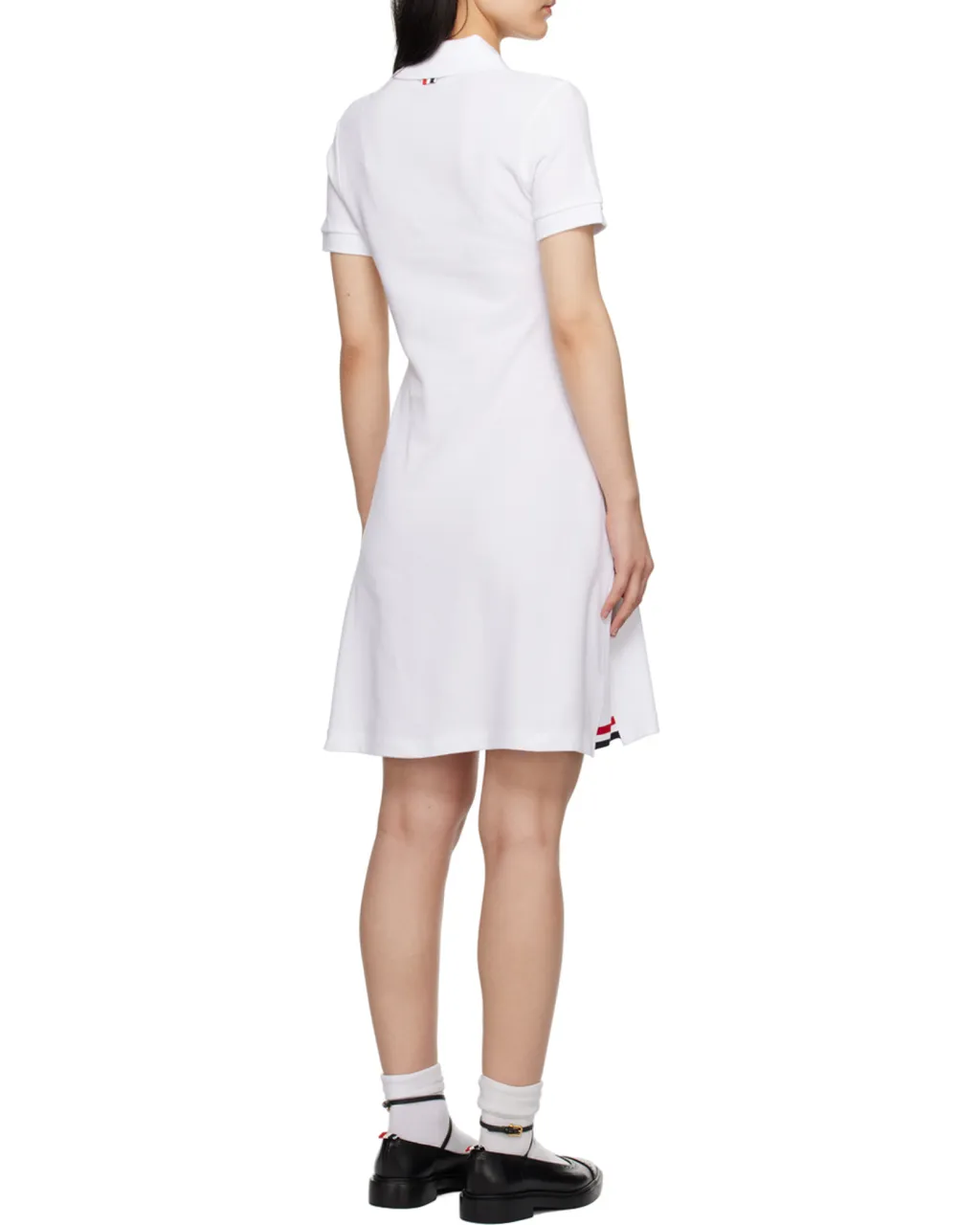 Thom Browne Pique Flared Short-Sleeved Tennis Dress