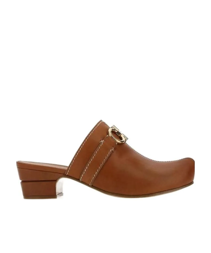 Salvatore Ferragamo Logo Plaque Mules
