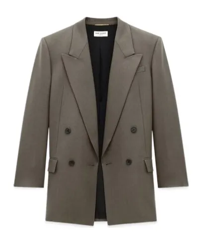 Saint Laurent Double-Breasted Oversized Jacket