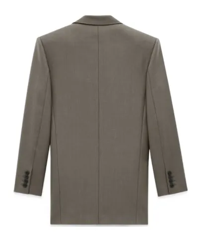 Saint Laurent Double-Breasted Oversized Jacket