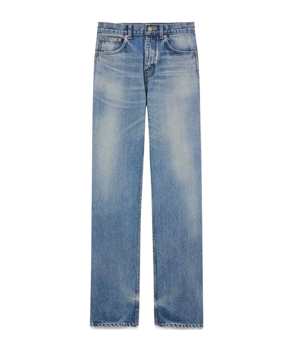 Saint Laurent Benjamin Straight-Leg Denim Jeans