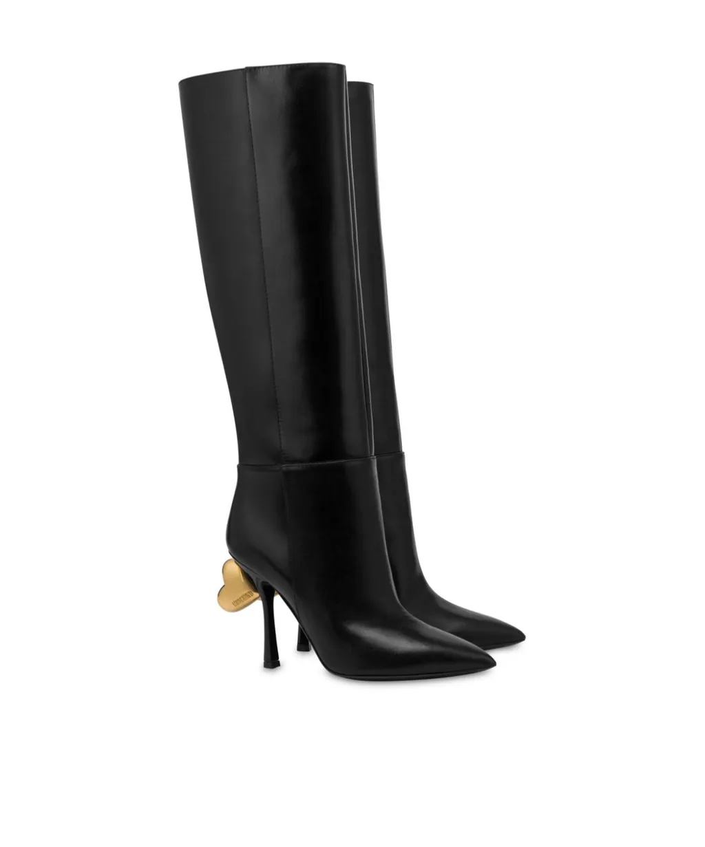 Moschino Heart Sculpted Heel Boots