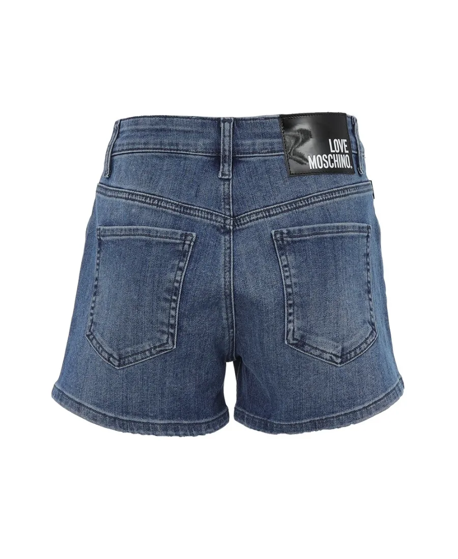 Logo Denim Shorts