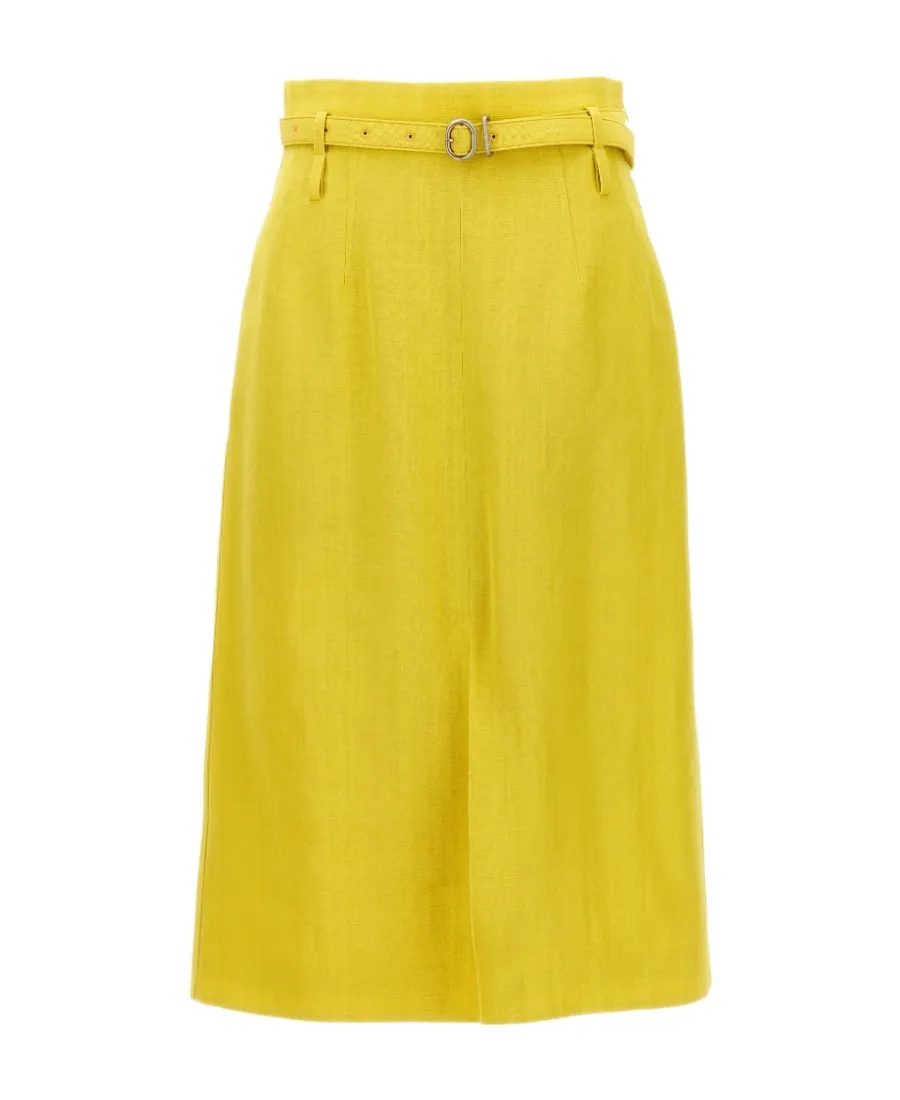 Jil Sander Belted Midi Skirt