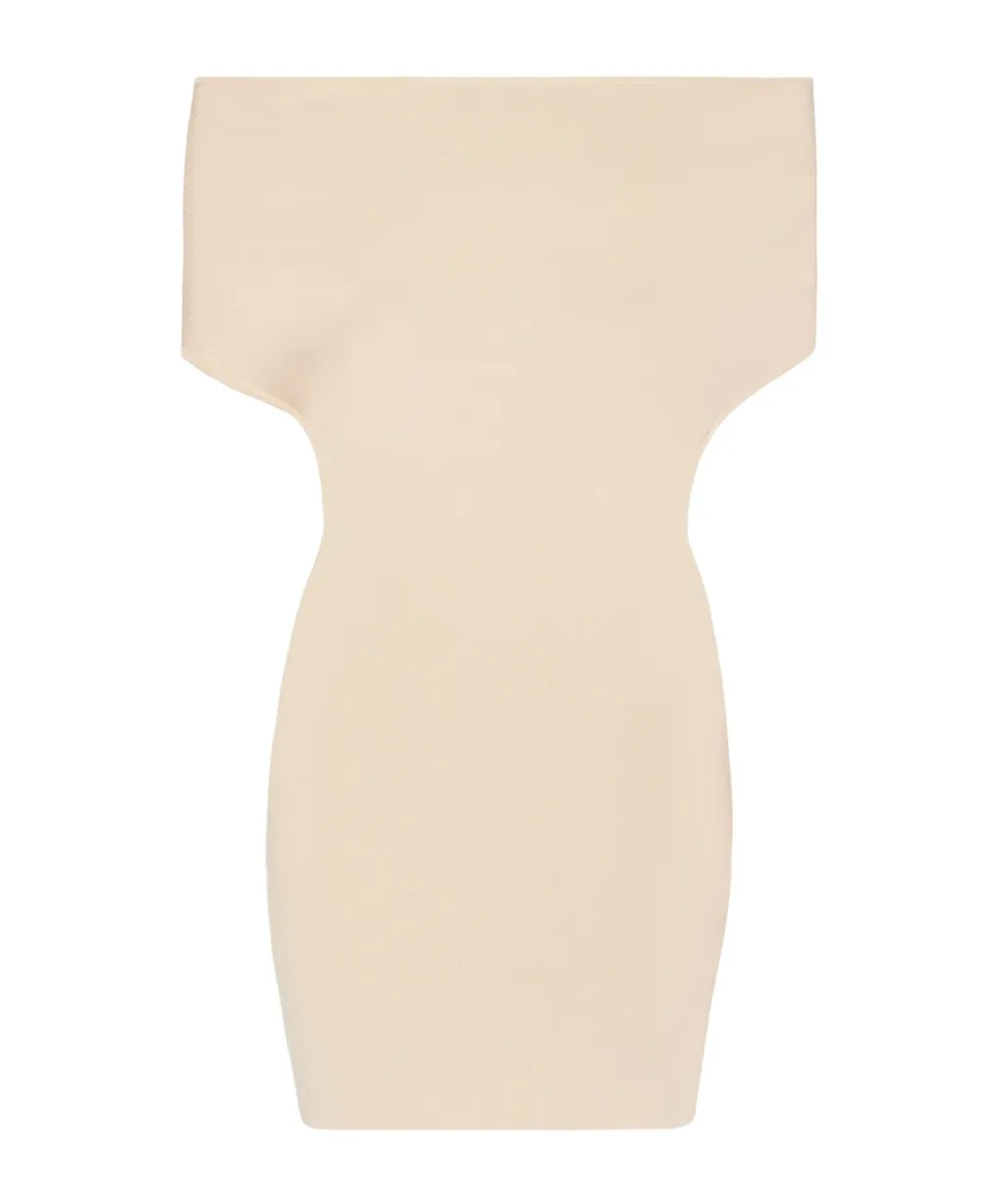 Jacquemus La Robe Cubista Off-Shoulder Dress