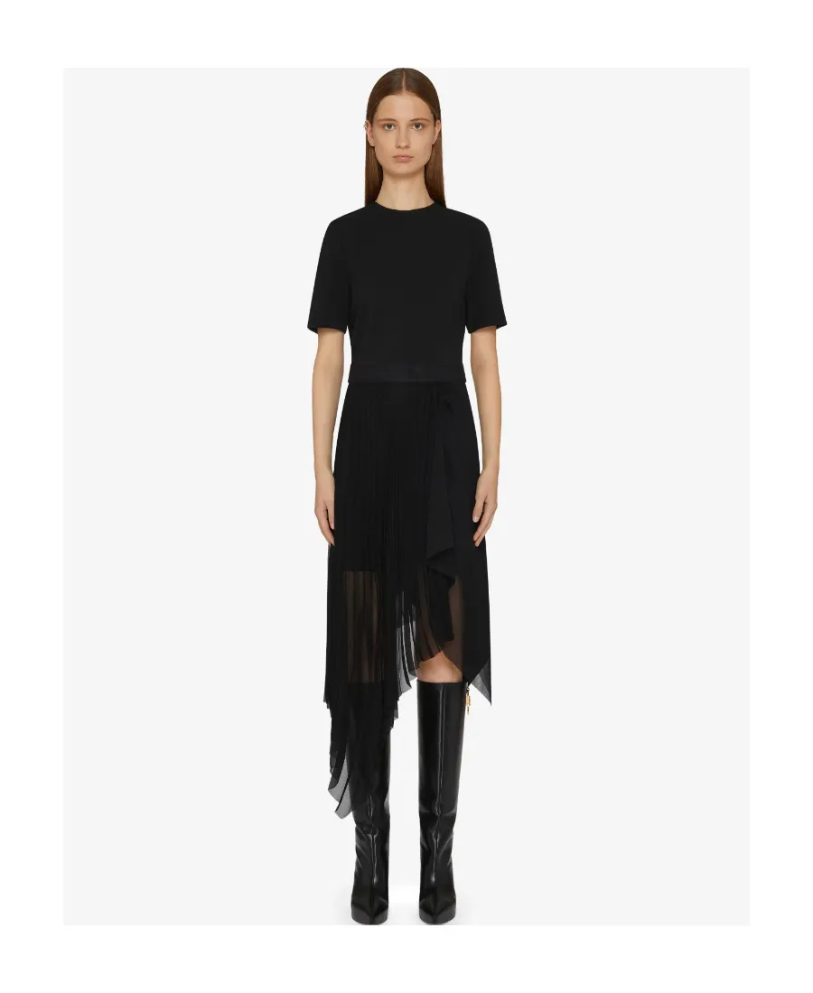 Givenchy Asymmetrical Short-Sleeved Dress