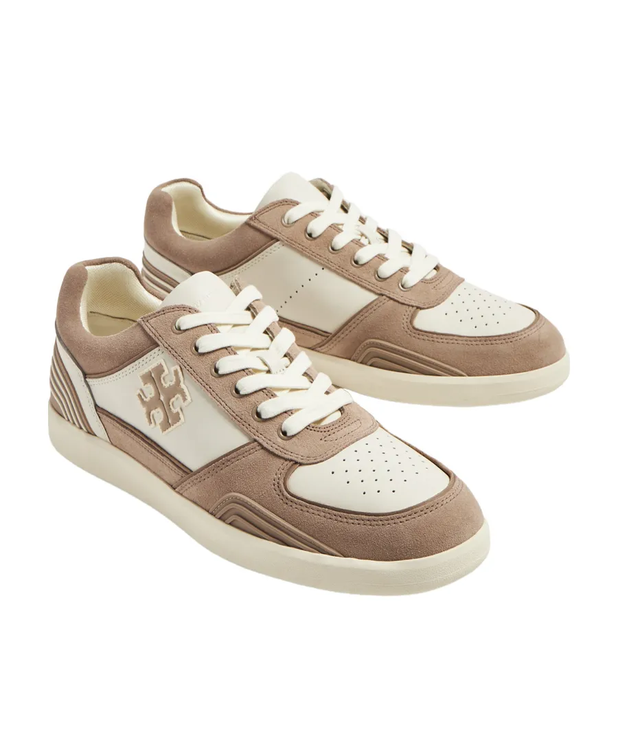 Tory Burch Clover Court Panelled Round Toe Sneakers