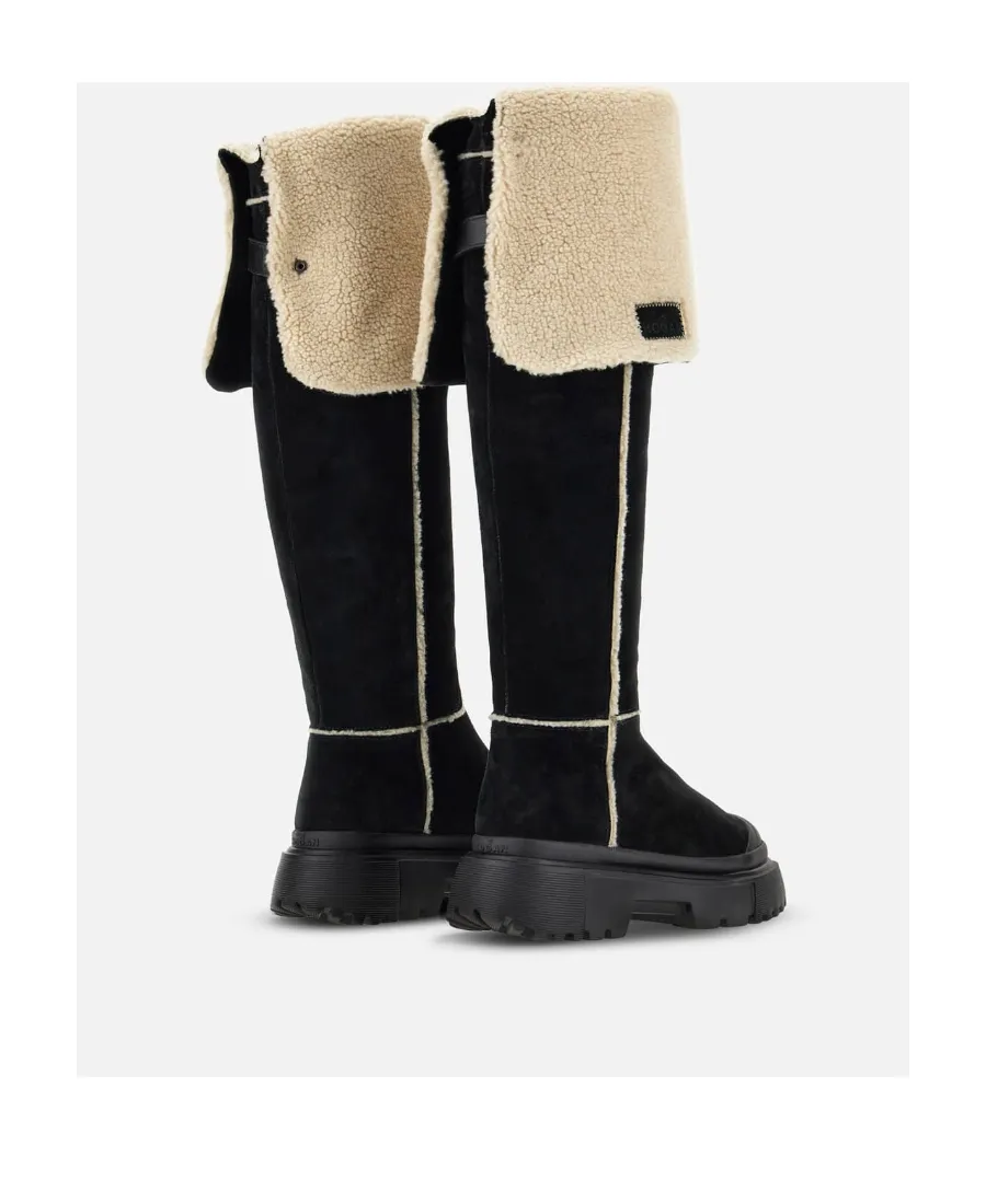 Hogan Fur Detailed Boots