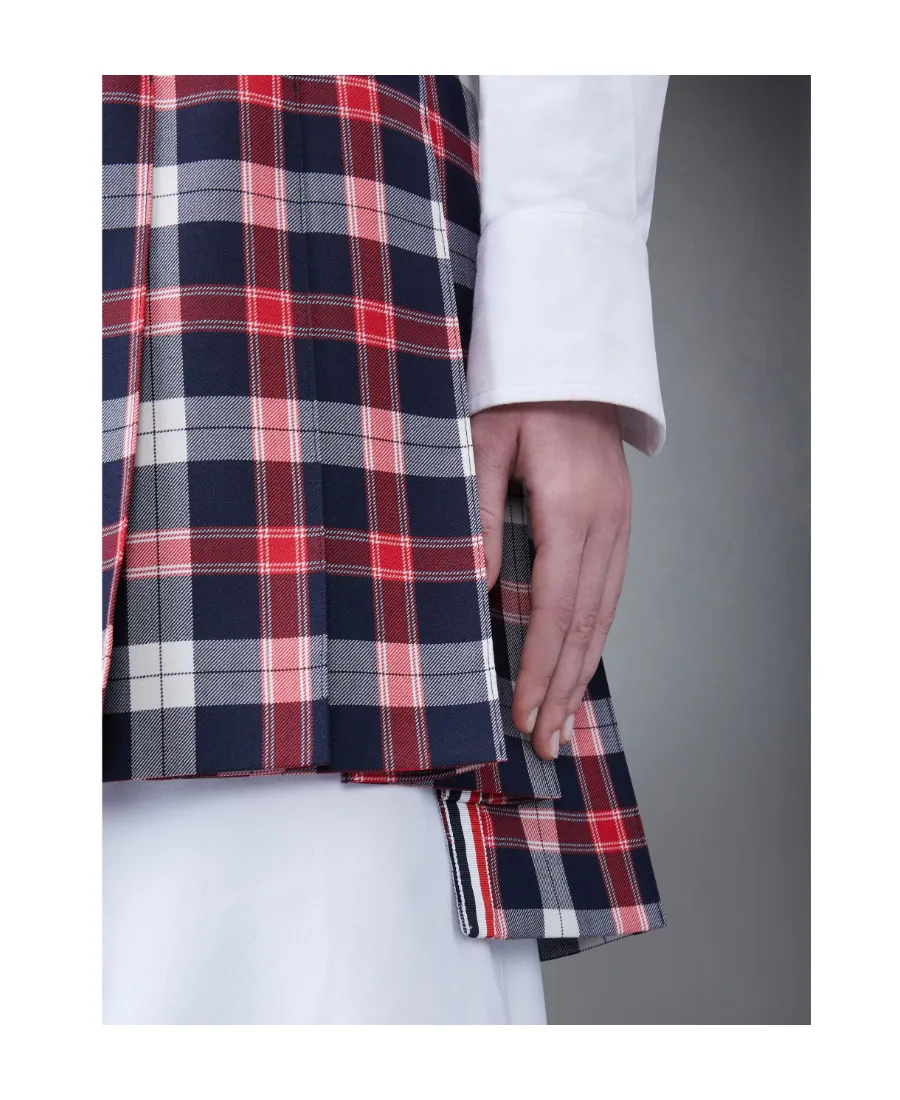 Thom Browne Checkered Pleated Mini Skirt