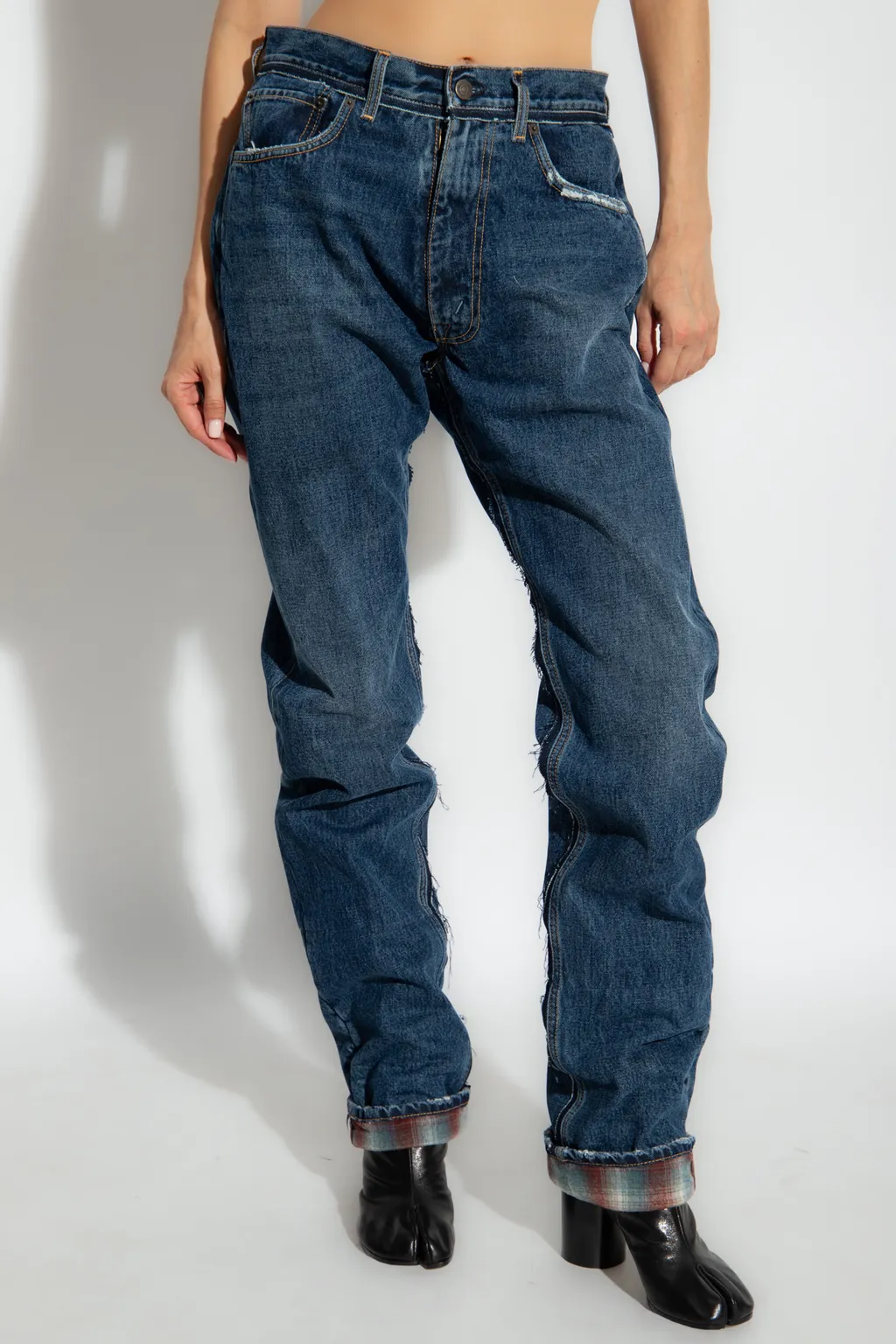 Maison Margiela Vintage Checkered Detailed Jeans