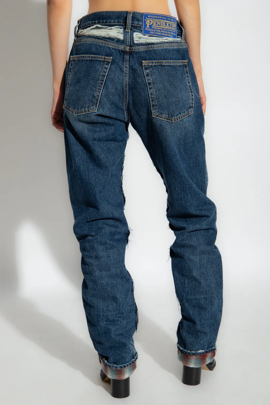 Maison Margiela Vintage Checkered Detailed Jeans