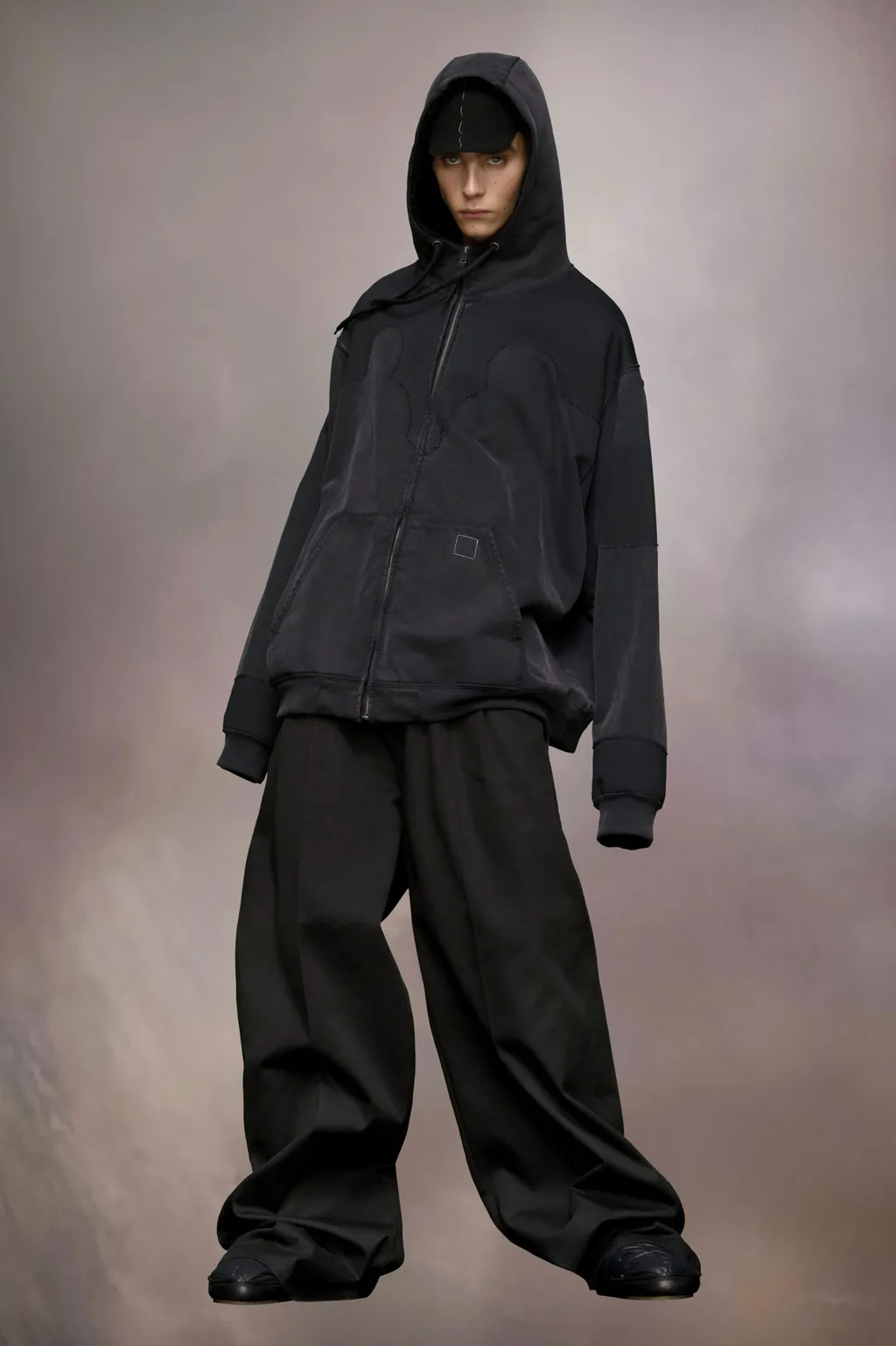Maison Margiela Zip Up Drawstring Hoodie