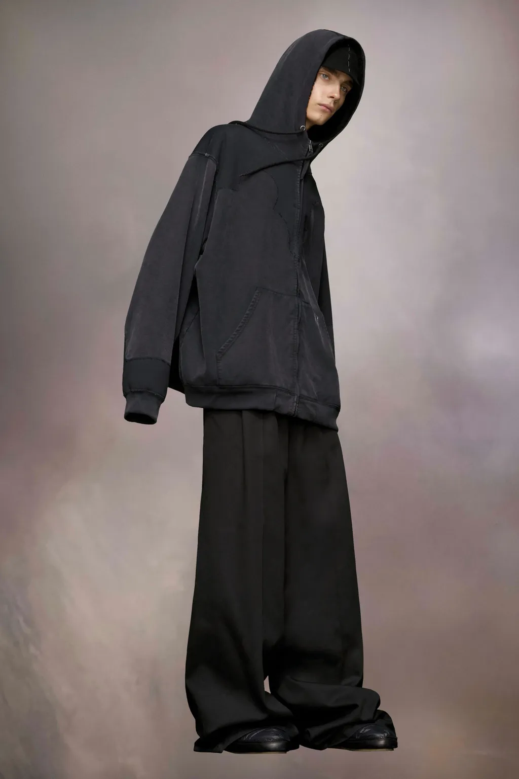 Maison Margiela Zip Up Drawstring Hoodie