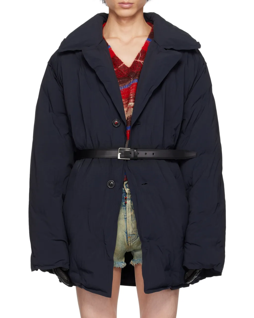 Maison Margiela Four-Stitch Detailed Padded Coat