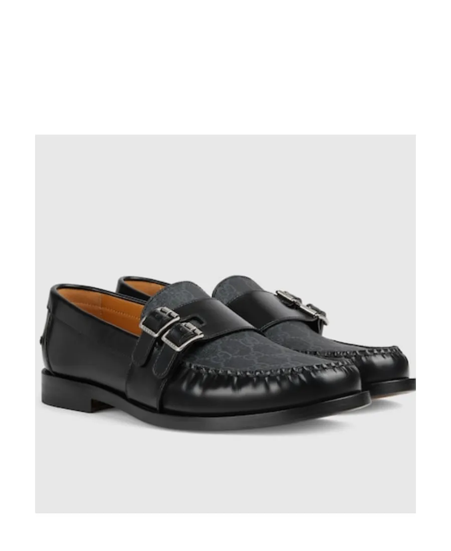 Gucci Gg Supreme Buckle Loafers