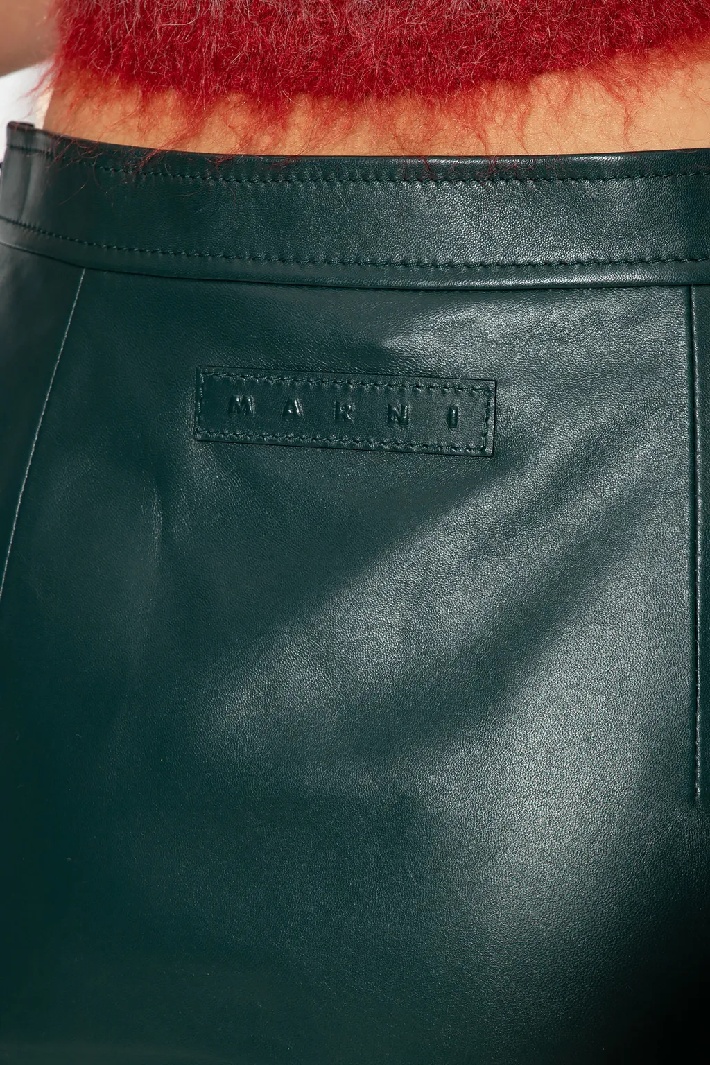 Marni Mini Leather Skirt