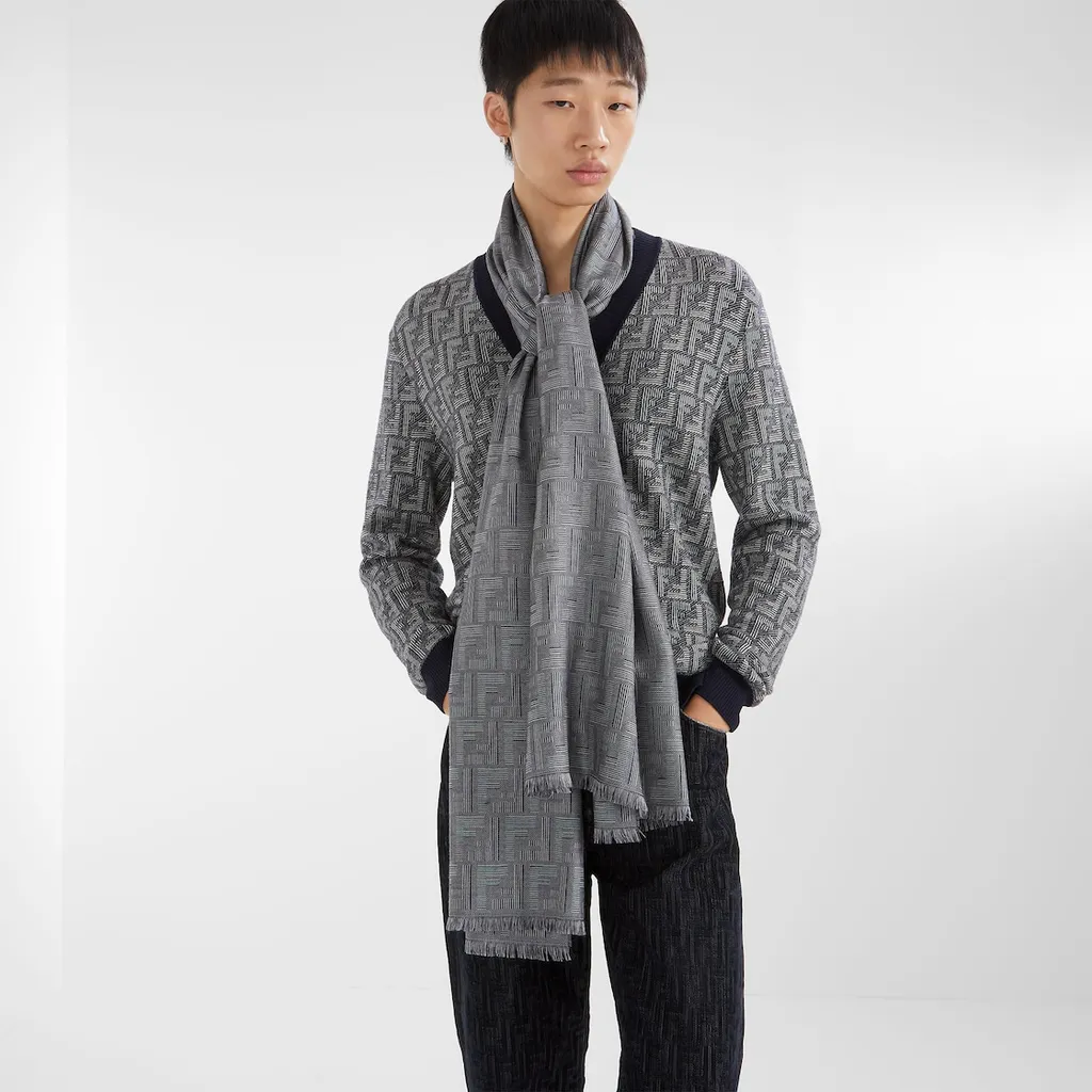 Fendi Monogrammed Buttoned Cardigan