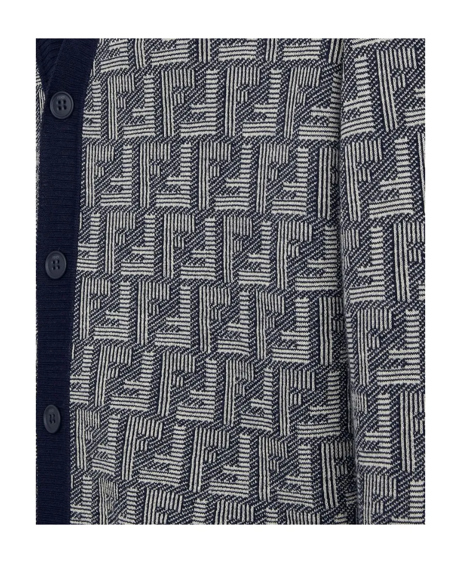 Fendi Monogrammed Buttoned Cardigan
