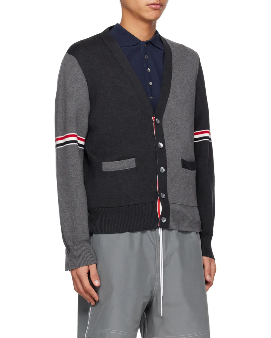 Thom Browne Color-Block Buttoned Cardigan