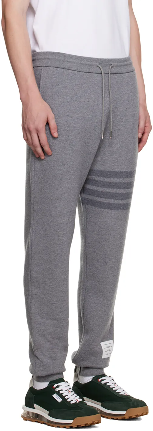 Thom Browne Four Bar Drawstring Joggers