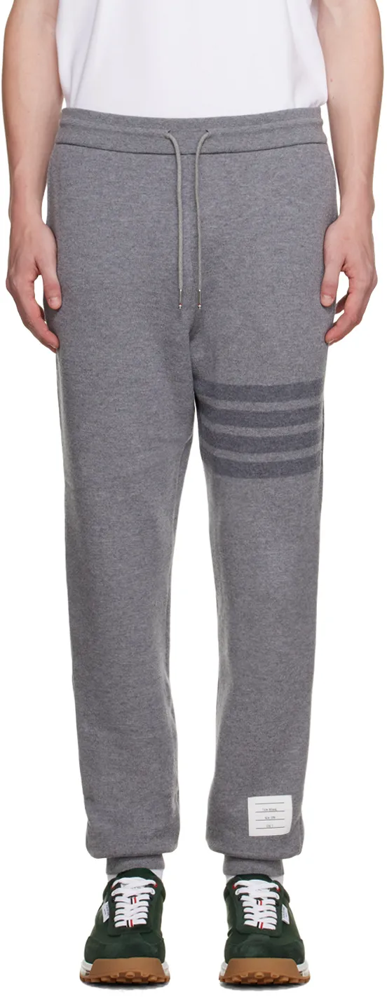 Thom Browne Four Bar Drawstring Joggers