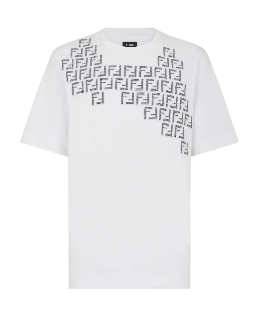 Fendi Monogram Print Crewneck T-Shirt