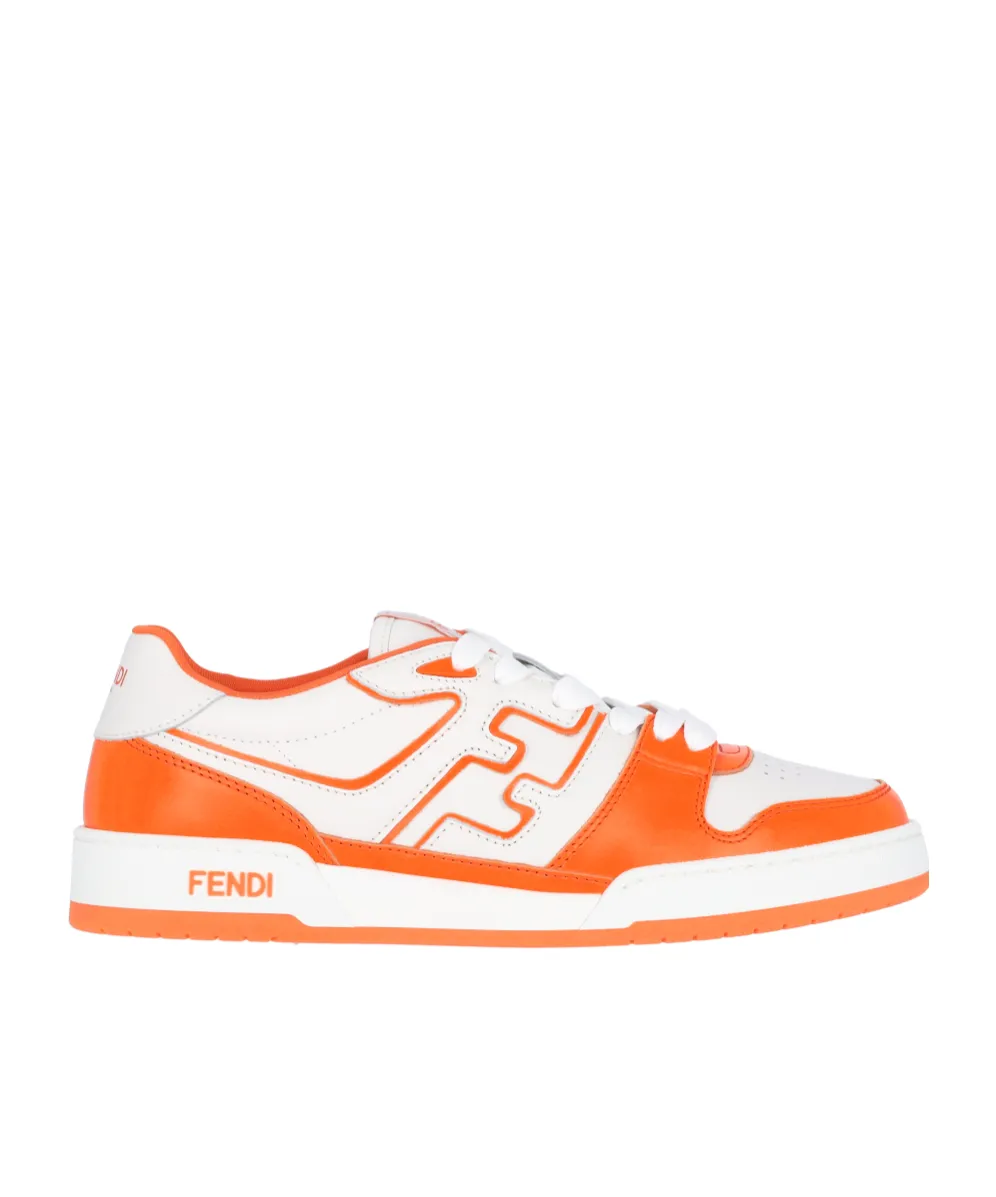 Fendi Round-Toe Low-Top Panelled Sneakers