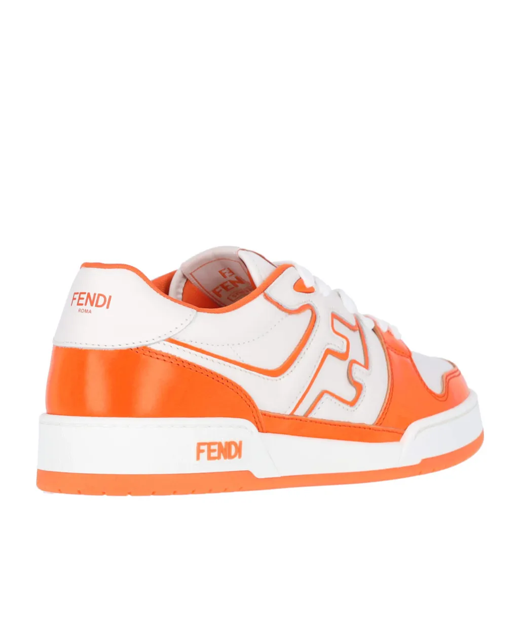 Fendi Round-Toe Low-Top Panelled Sneakers