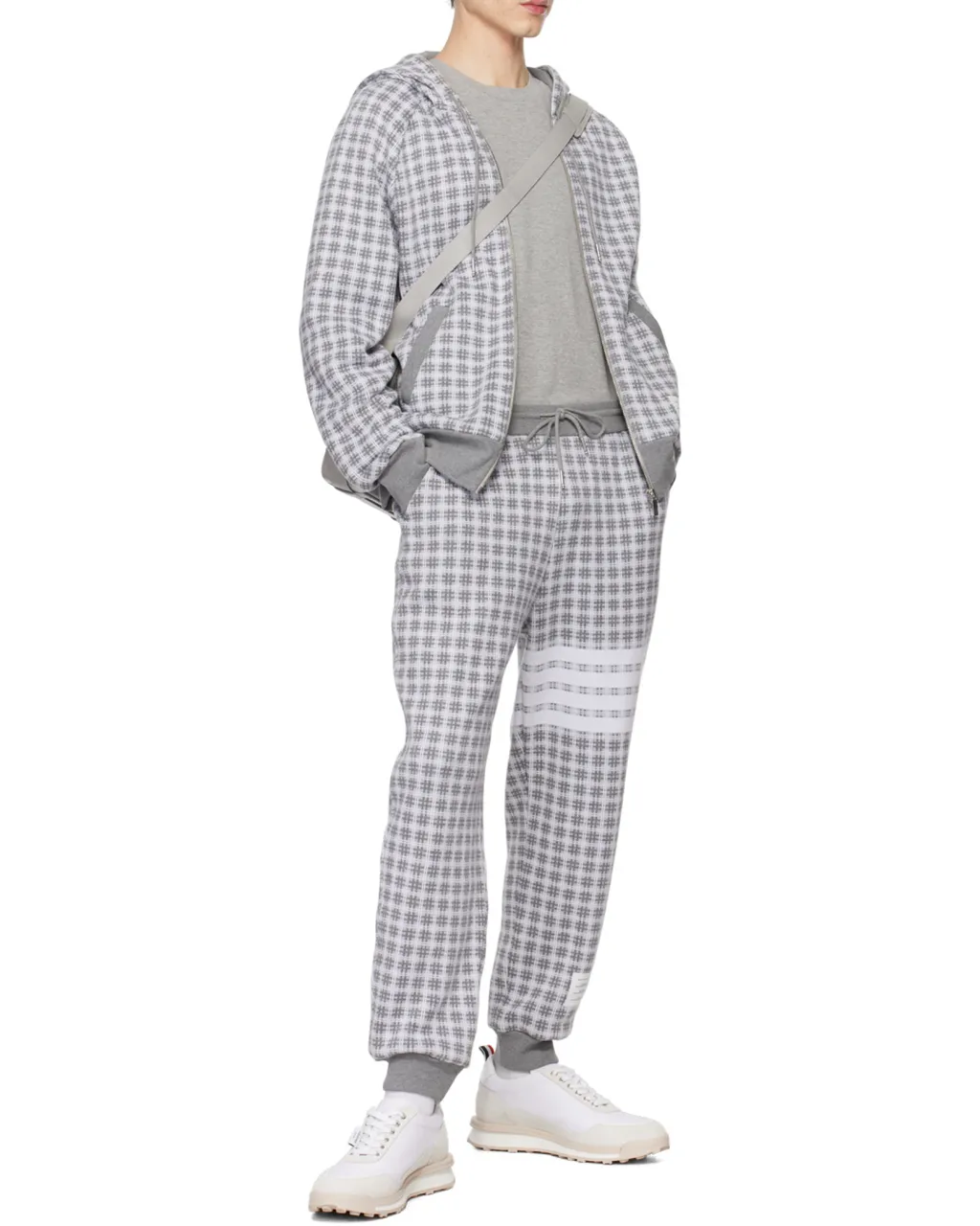Thom Browne Checkered Zip-Up Jacket