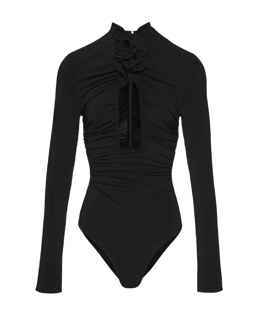 Magda Butrym Gathered High-Neck Bodysuit