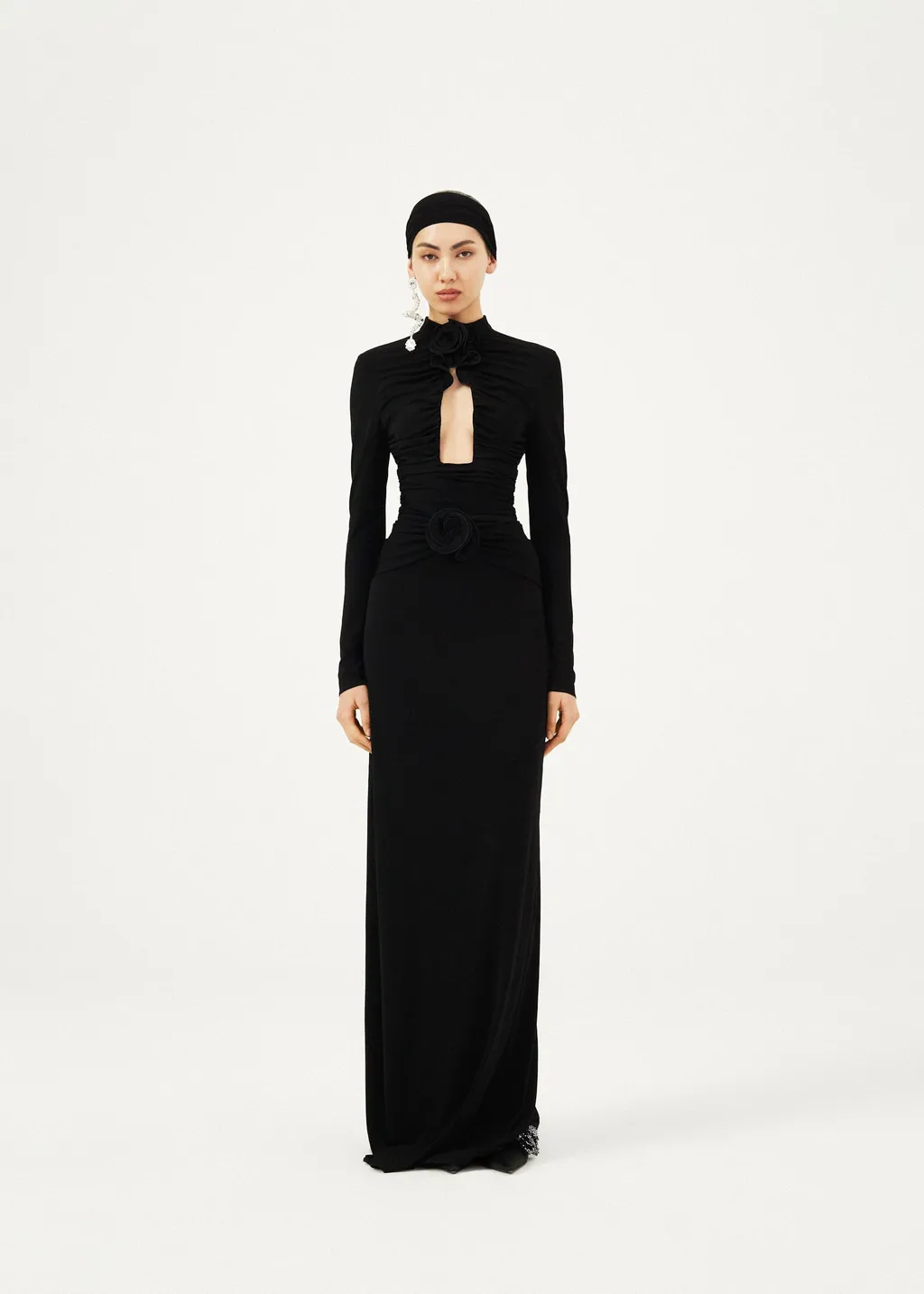 Magda Butrym Gathered High-Neck Bodysuit