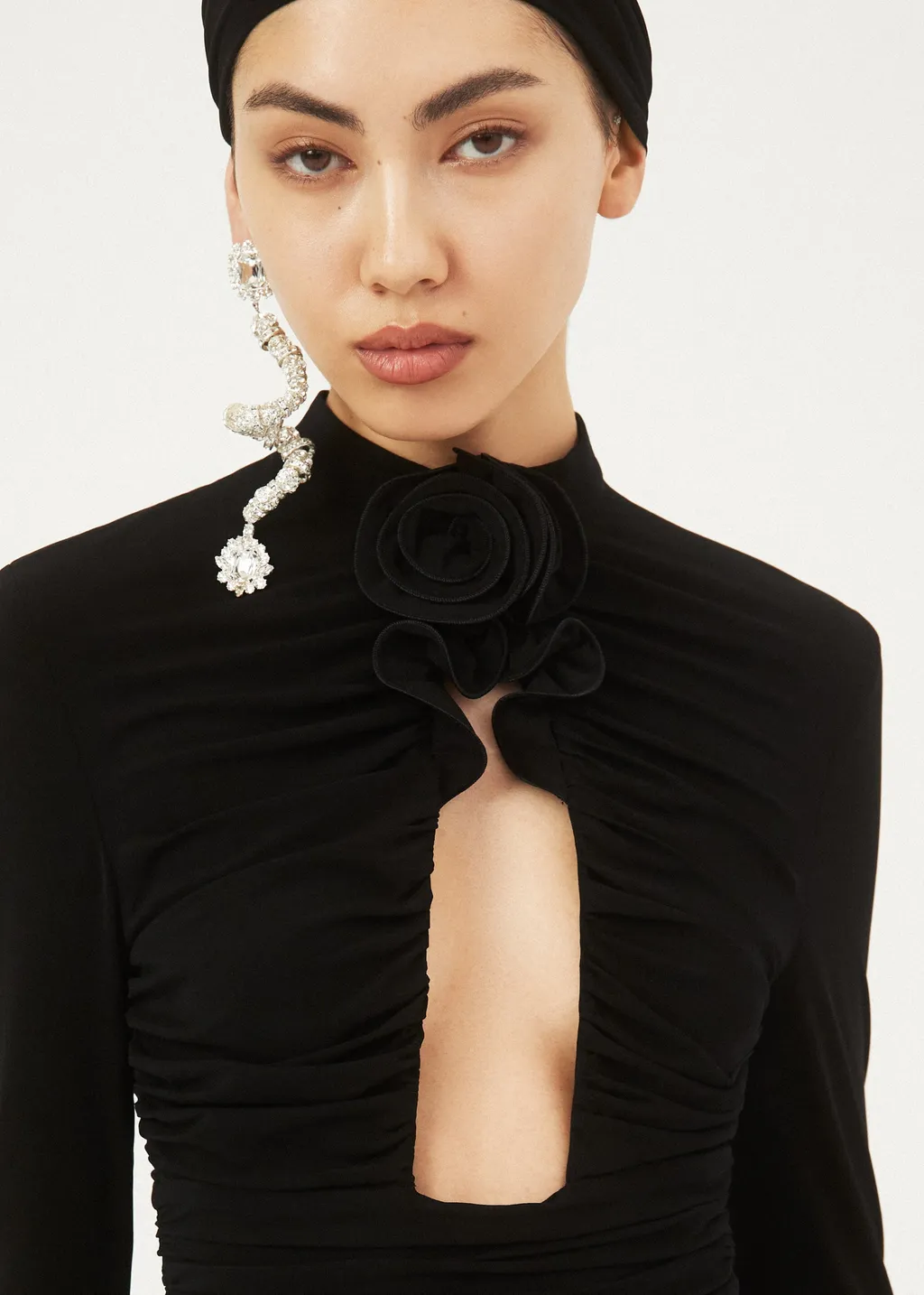 Magda Butrym Gathered High-Neck Bodysuit