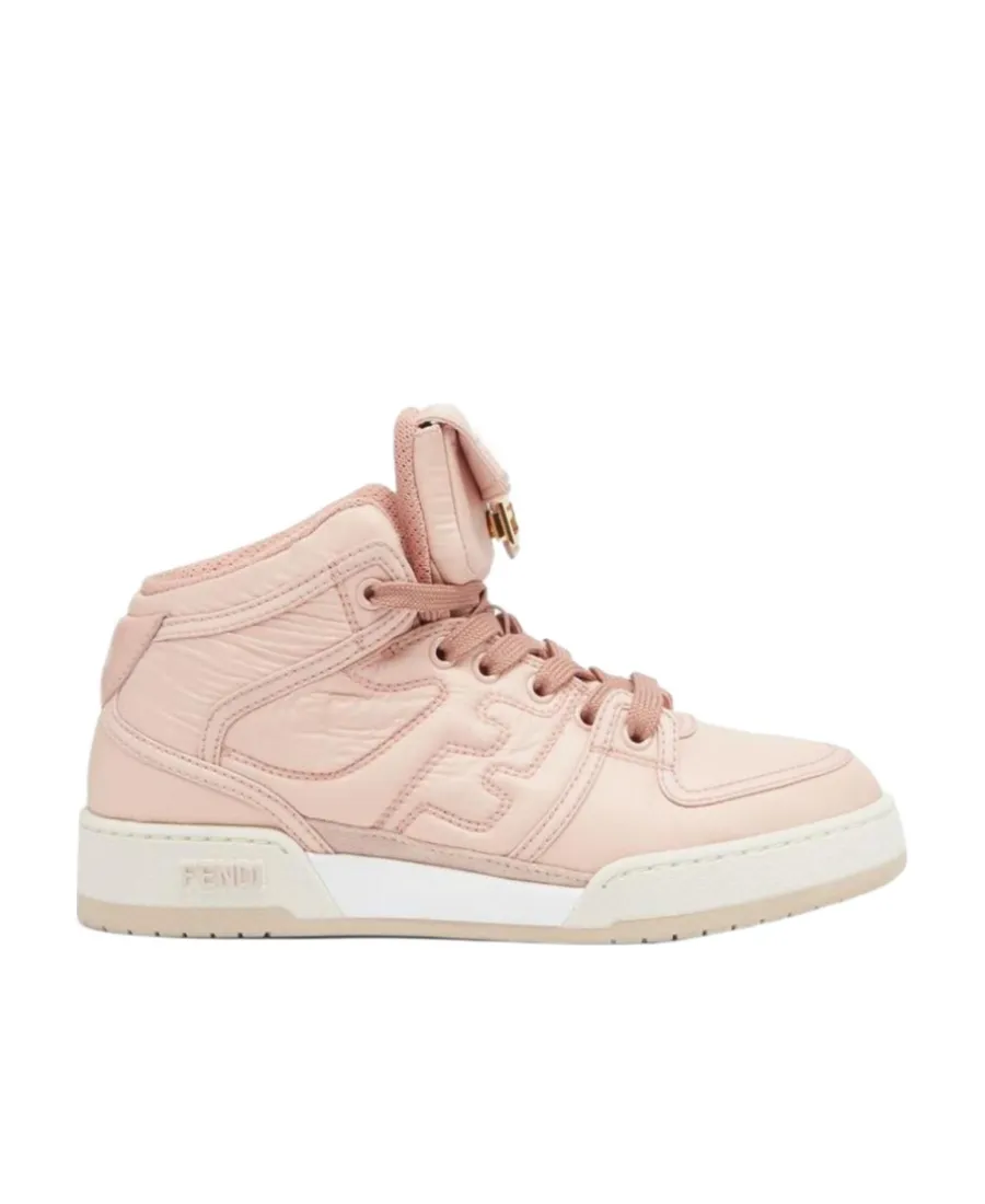 Fendi Logo Embossed High-Top Sneakers