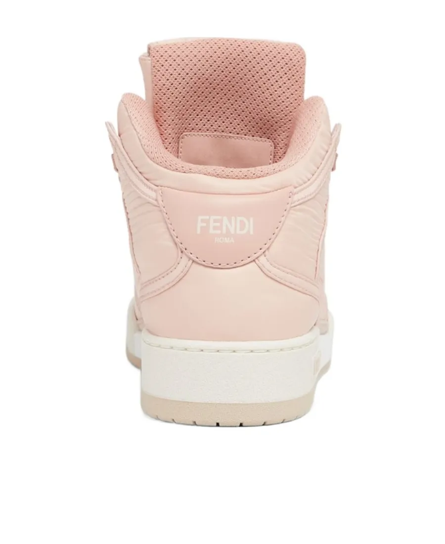 Fendi Logo Embossed High-Top Sneakers