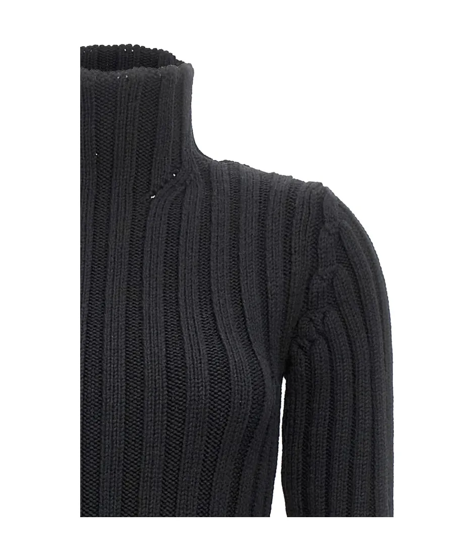 Ann Demeulemeester Cyntia High-Neck Knitted Dress