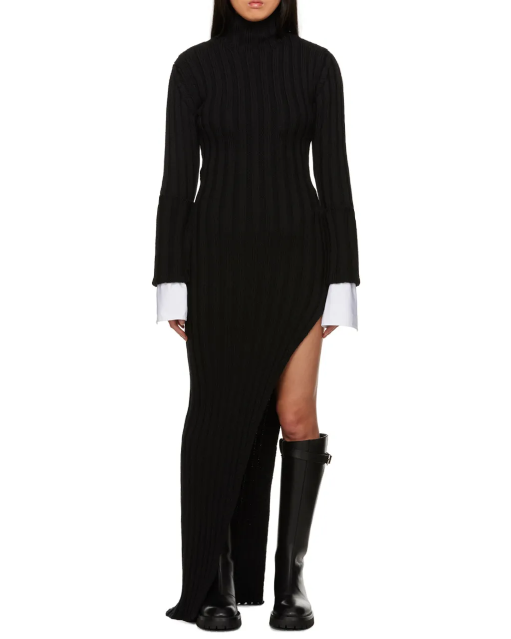 Ann Demeulemeester Cyntia High-Neck Knitted Dress