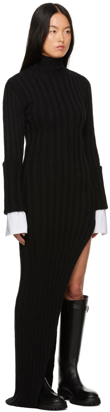 Ann Demeulemeester Cyntia High-Neck Knitted Dress