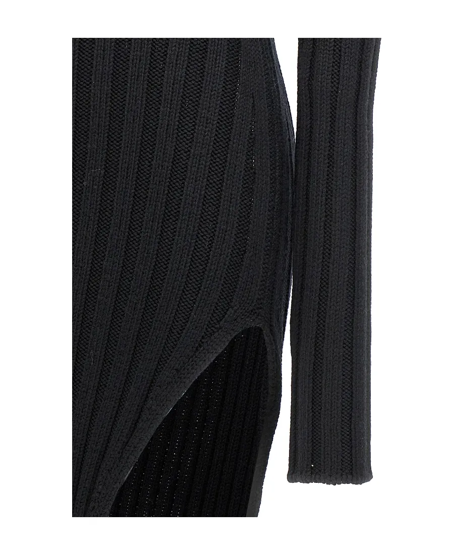 Ann Demeulemeester Cyntia High-Neck Knitted Dress