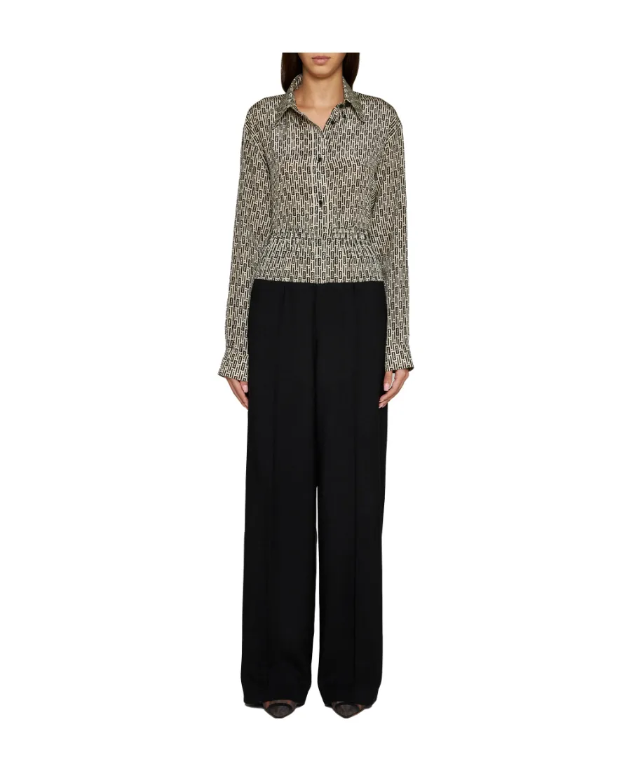 Fendi Ff Jacquard Straight-Leg Trousers