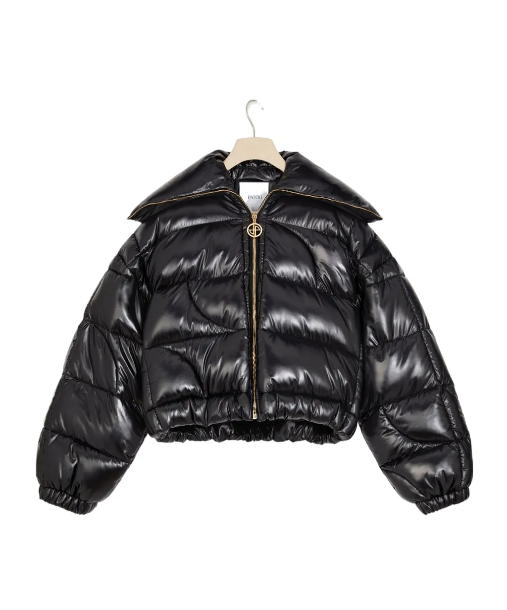 Patou Zip-Up Cropped Puffer Jacket