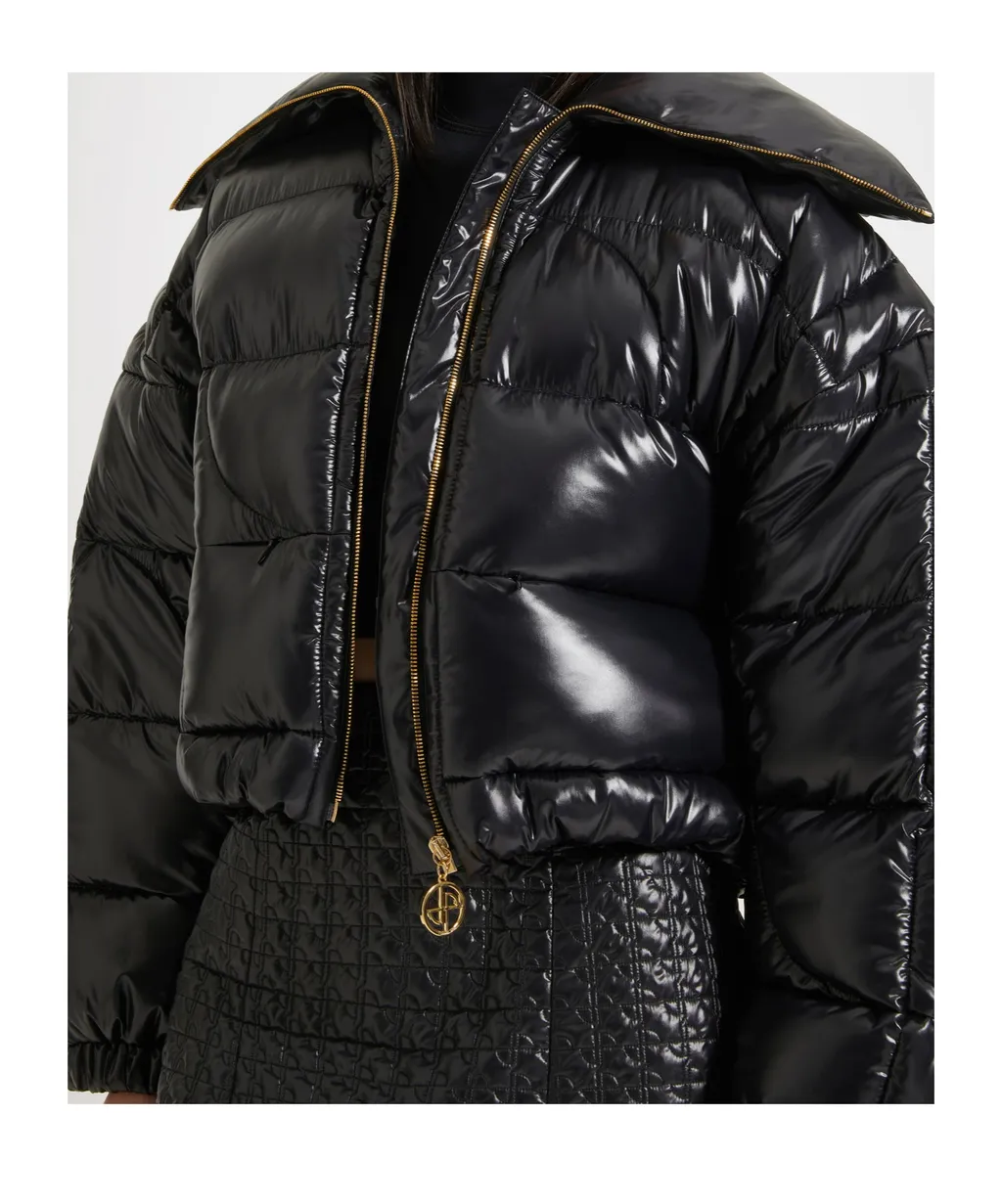 Patou Zip-Up Cropped Puffer Jacket