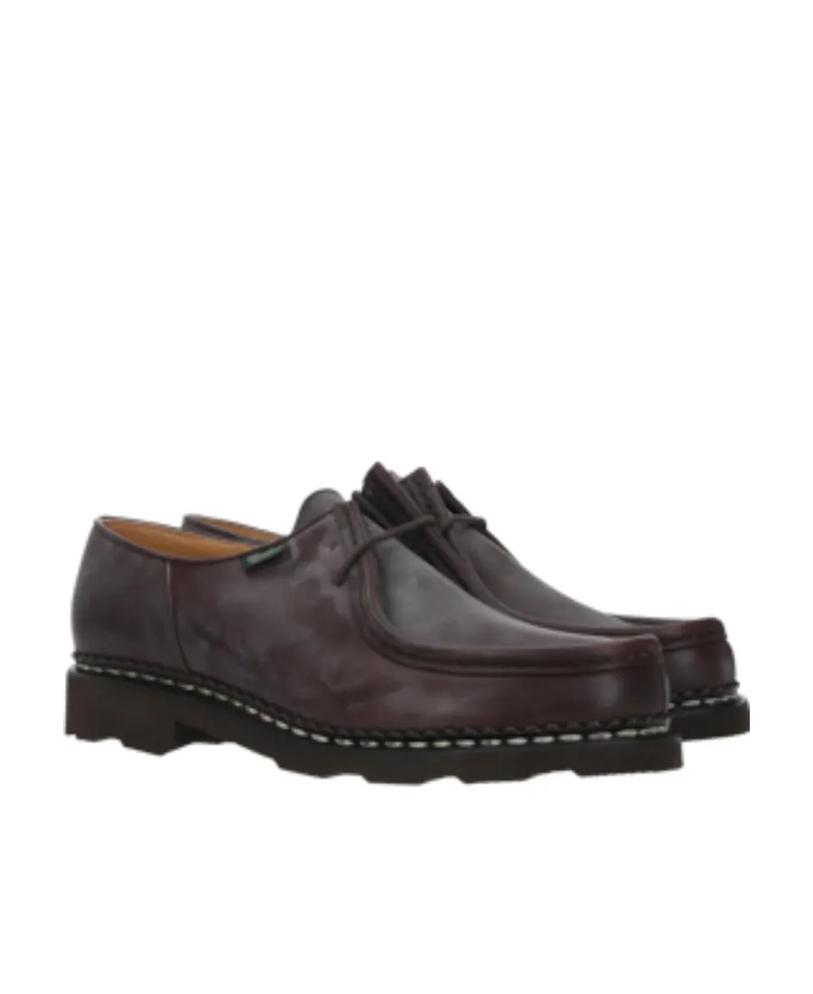 Round-Headed Lace-Up Loafers