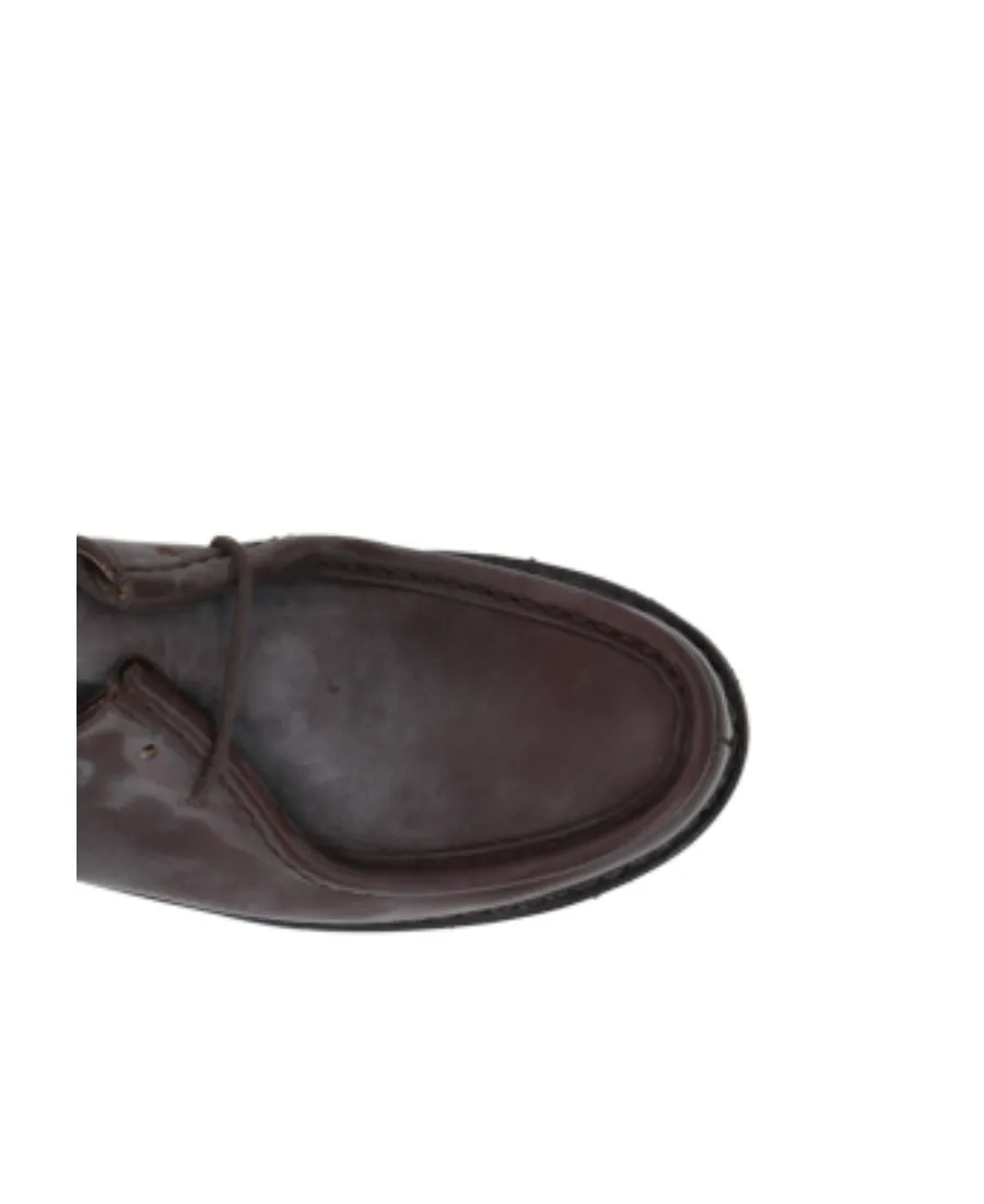 Round-Headed Lace-Up Loafers