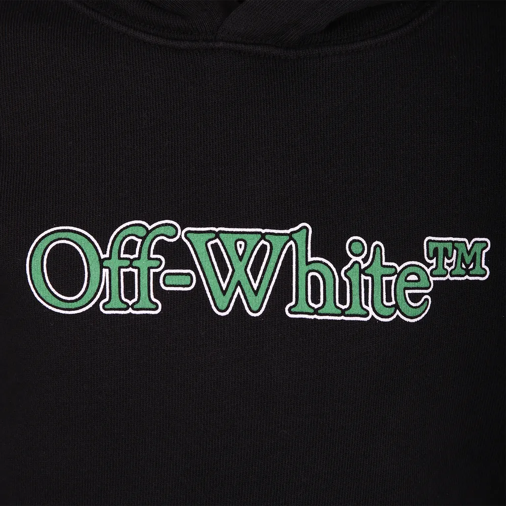 Off-White Kids Big Bookish Logo Printed Hoodie